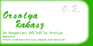 orsolya rakasz business card